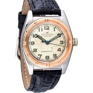 Rolex - authenticated VINTAGE oyster perpetual chronometer - rose gold/stainless